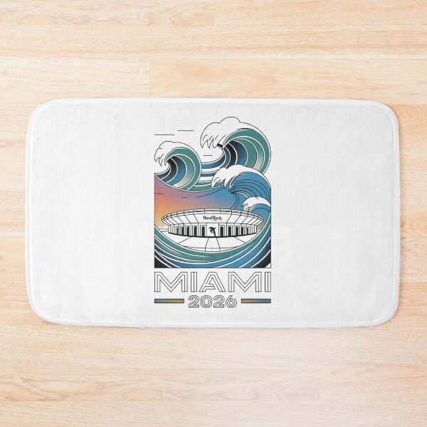 Item preview, Miami 2026 Ocean Wave Football T-Shirt V11 designed and sold by DarylWelsh2024.