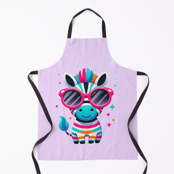 Item preview, Cute Colorful Zebra With Pink Glasses designed and sold by SweetLilith.