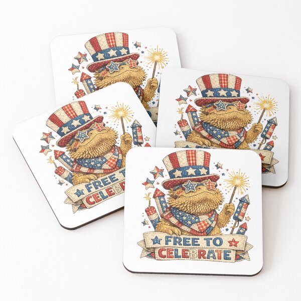 Item preview, Patriotic Bearded Dragon Free To Celebrate Fireworks Fun designed and sold by vampbabe54.
