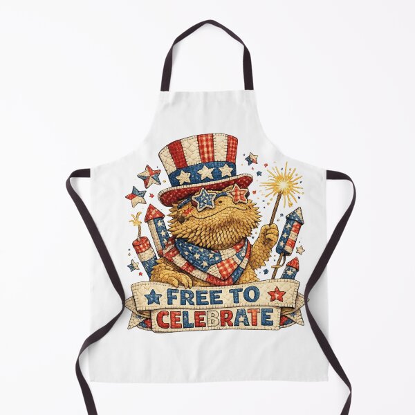 Item preview, Patriotic Bearded Dragon Free To Celebrate Fireworks Fun designed and sold by vampbabe54.