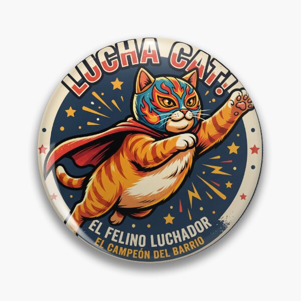 Item preview, El Gato Loco Lucha Libre Cat  designed and sold by Oommen Studio .