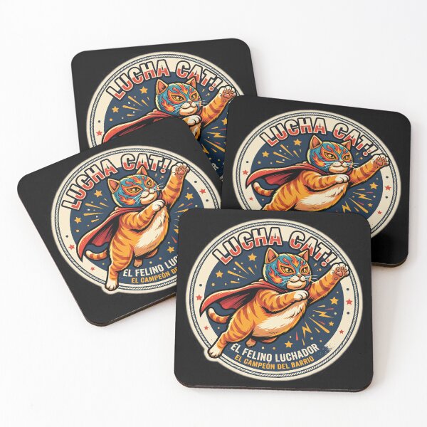 Item preview, El Gato Loco Lucha Libre Cat  designed and sold by Oommen Studio .