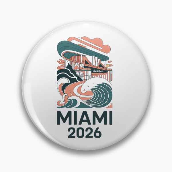 Item preview, Miami 2026 Ocean Wave Football T-Shirt V12 designed and sold by DarylWelsh2024.