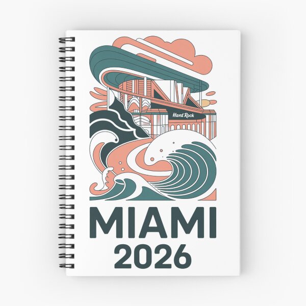Item preview, Miami 2026 Ocean Wave Football T-Shirt V12 designed and sold by DarylWelsh2024.