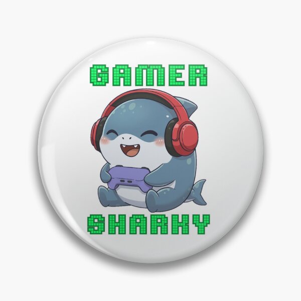 Item preview, Cute Gamer Shark Gaming Chibi Funny Video Game Lover Design designed and sold by Nature's Chibis.