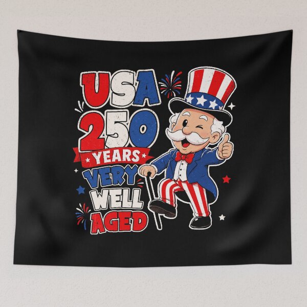 Item preview, 250 Years USA - Funny 250th Anniversary America 4th of July designed and sold by elongatedjazz.