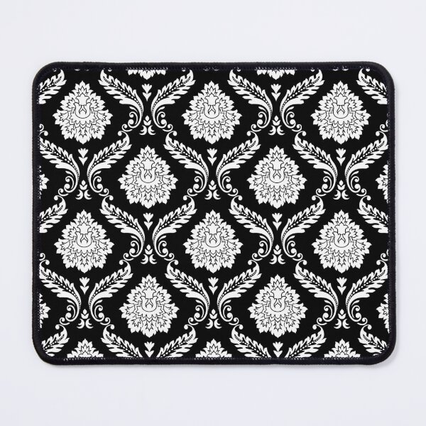 Item preview, Rococo Damask Pattern White on Black designed and sold by NataliePaskell.
