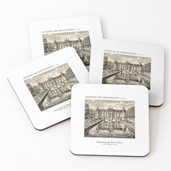 Item preview, Château de Chenonceau Vintage Engraving Art Print | Ladies Castle Spanning River Cher Loire Valley | France Wall Decor designed and sold by Panom Suavichien.