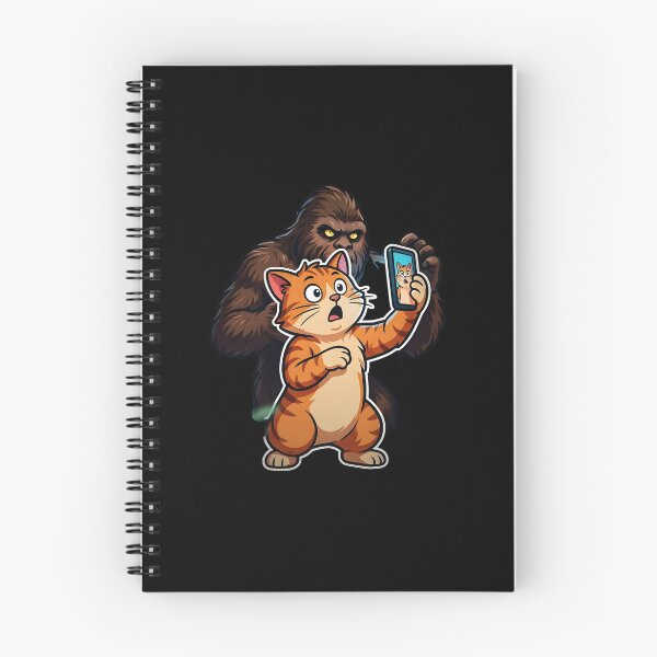 Item preview, Surprised Scared Cat Selfie Funny Cat Selfie with Sasquatch Encounter designed and sold by Redgiant87x.