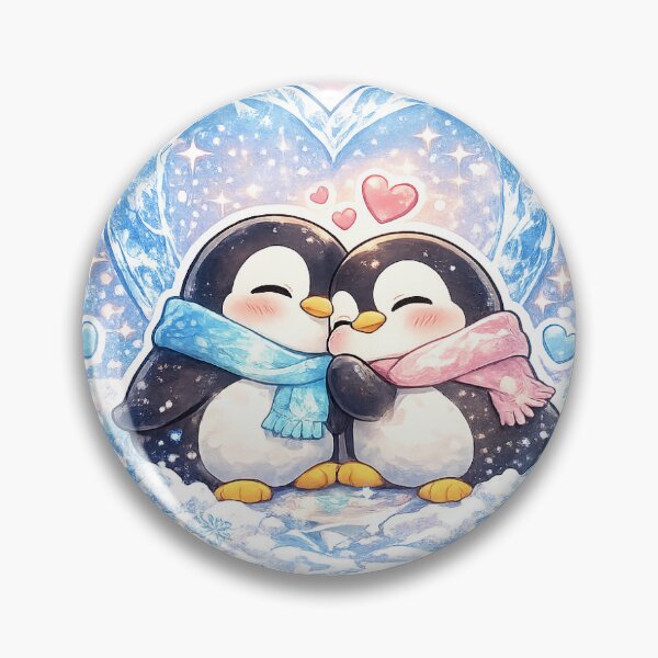 Item preview, Cute Penguins in Love Sticker Art designed and sold by tommytvkids.