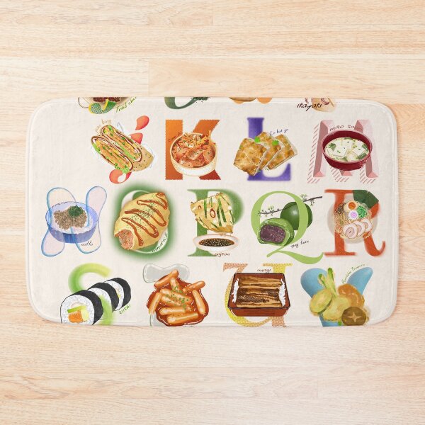 Item preview, east asian foods alphabet designed and sold by LiquidCats.