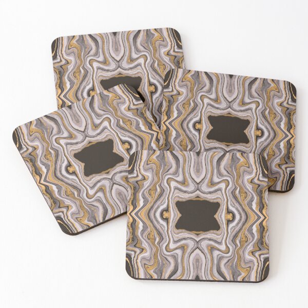 Item preview, Gold Agate Marble Seamless Pattern | Luxury Black Gold Geode designed and sold by Dino-Lune.
