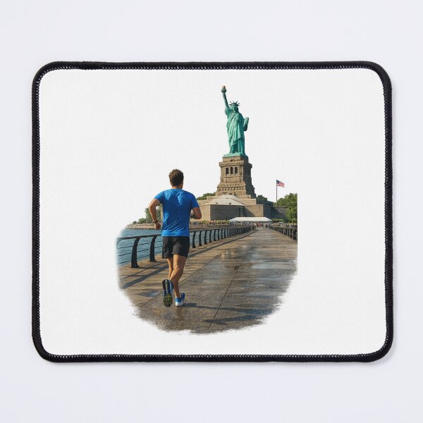 Item preview, Run Toward Freedom – Inspirational Statue of Liberty Marathon Wall Art designed and sold by Hookesmode.