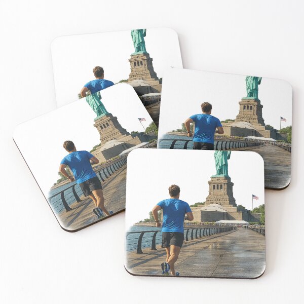 Item preview, Run Toward Freedom – Inspirational Statue of Liberty Marathon Wall Art designed and sold by Hookesmode.
