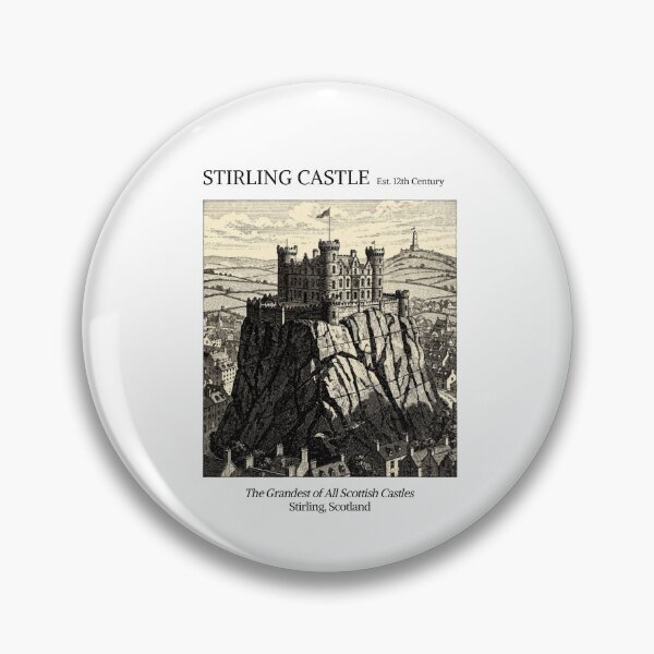 Item preview, Stirling Castle Vintage Engraving Art Print | Grandest Scottish Castle Volcanic Rock | Stirling Scotland Wall Decor designed and sold by Panom Suavichien.