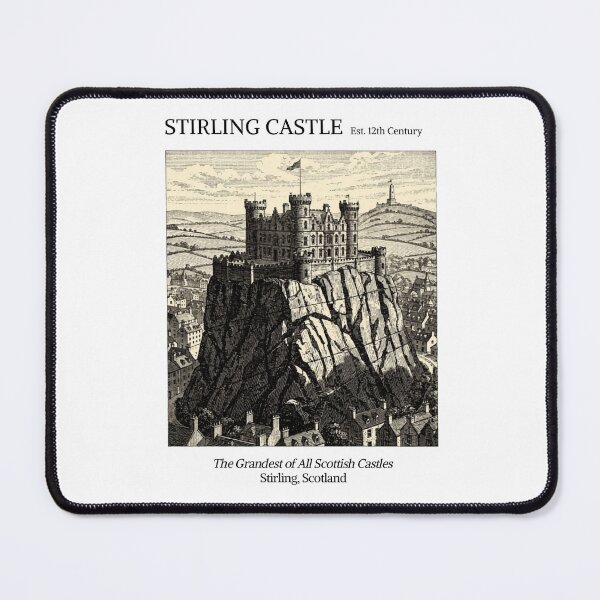 Item preview, Stirling Castle Vintage Engraving Art Print | Grandest Scottish Castle Volcanic Rock | Stirling Scotland Wall Decor designed and sold by Panom Suavichien.