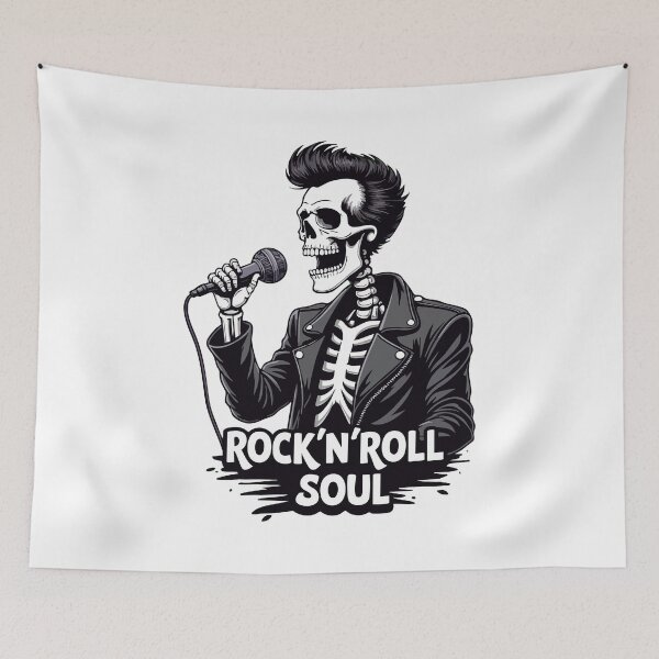 Item preview, Rock'n'Roll Soul Skeleton - Vintage Psychobilly Tattoo Art designed and sold by Hans-Design.