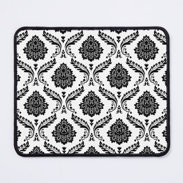 Item preview, Rococo Damask Pattern Black on White designed and sold by NataliePaskell.