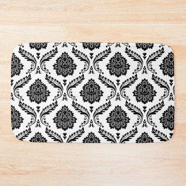 Item preview, Rococo Damask Pattern Black on White designed and sold by NataliePaskell.