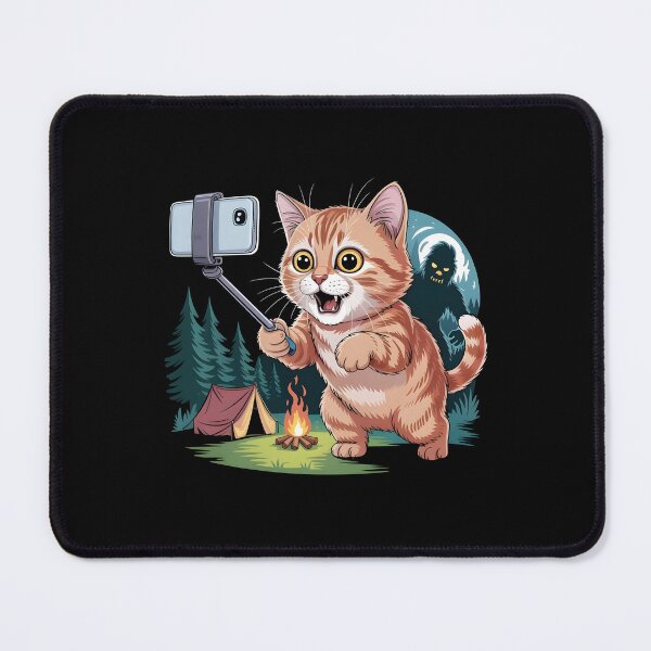 Item preview, Surprised Scared Cat Selfie Funny Cat Taking Selfie with Sasquatch designed and sold by Redgiant87x.