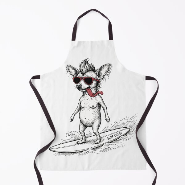 Item preview, Chinese Crested Surfer Dog: Punk Rock Style designed and sold by Joruproyect.