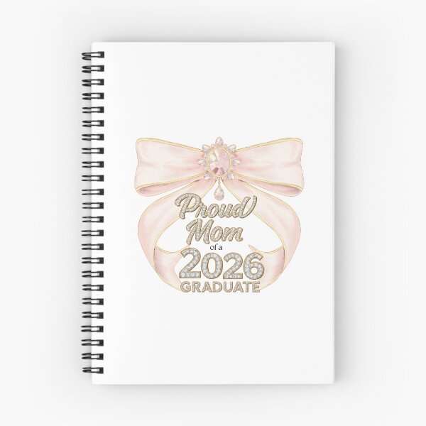 Item preview, Proud Mom of a 2026 Graduate with Pink Bow & Diamonds designed and sold by jeweleddesigns.