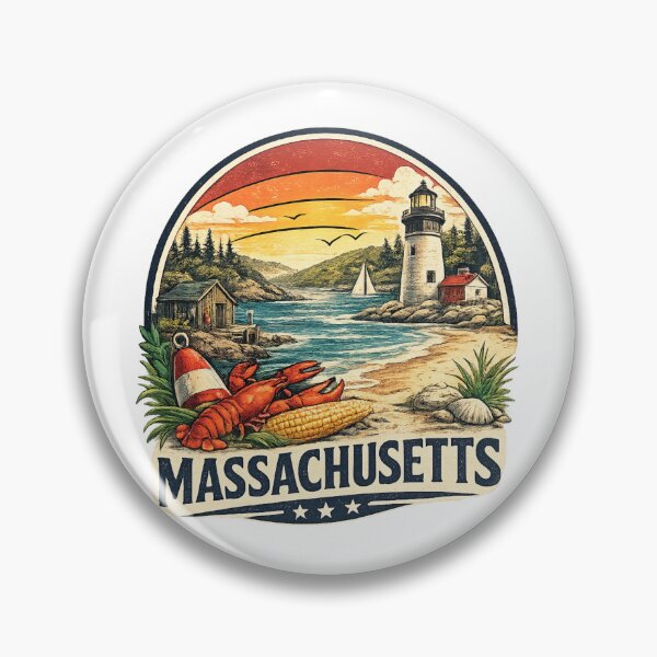 Item preview, Massachusetts  State Print Logo / Massachusetts Pride designed and sold by Thehatinthecat.