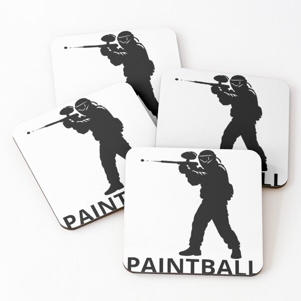Aperçu de l'œuvre Passion Paintball – Silhouette de Joueur en Action créée et vendue par OTSC.