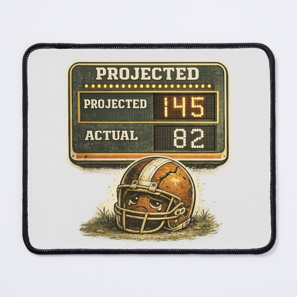Item preview, Projected 145 Actual 82 Fantasy Football Failure Funny Design designed and sold by Fanverse Merchandise.