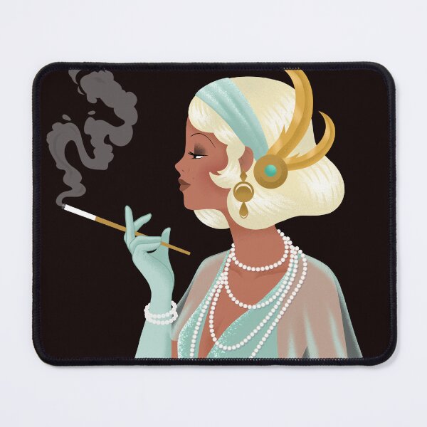 Item preview, ART DECO FLAPPER GIRL WITH CIGARETTE | ROARING 20s SERIES — GRAPHIC EDITION designed and sold by WitLounge.