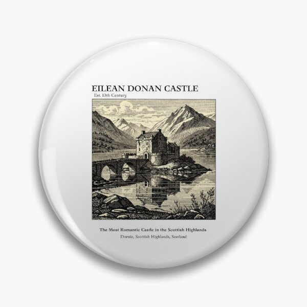 Item preview, Eilean Donan Castle Vintage Engraving Art Print | Most Romantic Highland Castle Scotland | Loch Duich Wall Decor designed and sold by Panom Suavichien.