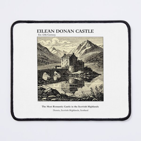 Item preview, Eilean Donan Castle Vintage Engraving Art Print | Most Romantic Highland Castle Scotland | Loch Duich Wall Decor designed and sold by Panom Suavichien.