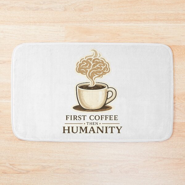 Item preview, First Coffee Then Humanity Funny Coffee Lover Graphic designed and sold by Fanverse Merchandise.