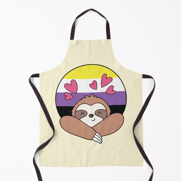 Item preview, LGBTQ Sloth - Kawaii Non binary Sloth With Hearts designed and sold by Cannaxes Studio.