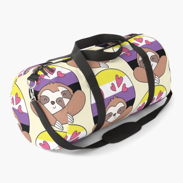 Item preview, LGBTQ Sloth - Kawaii Non binary Sloth With Hearts designed and sold by Cannaxes Studio.