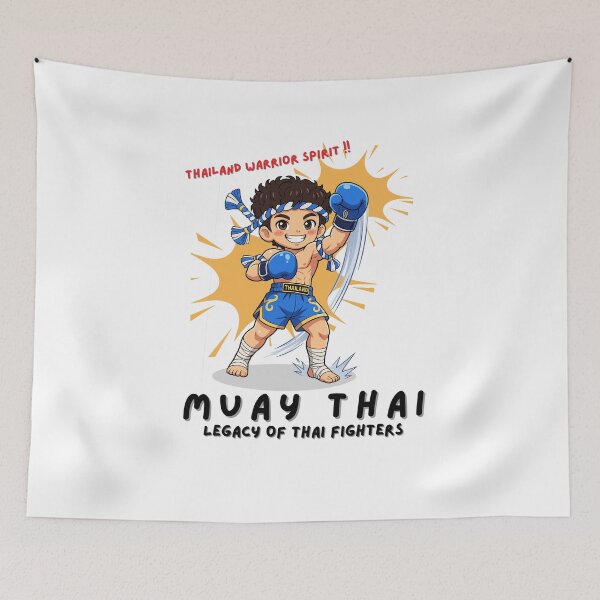 Item preview, Welcome Thailand – Thailand Warrior Spirit Cute Muay Thai Fighter Cartoon designed and sold by Beeform.