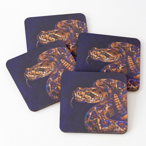 Item preview, Vibrant Rattlesnake Impressionist Acrylic Painting designed and sold by jmillerstudio.