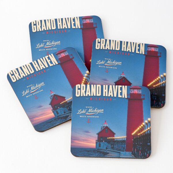 Item preview, Grand Haven Lighthouse Sunset designed and sold by greatlakesimage.