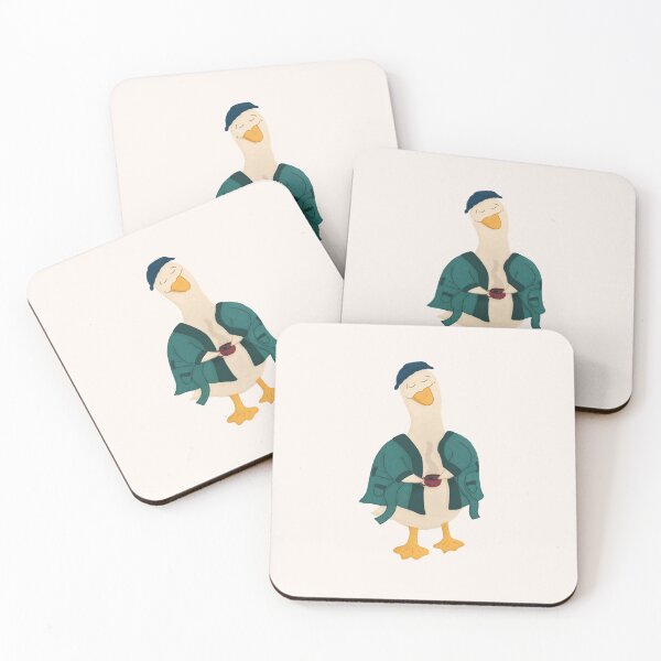 Item preview, Cozy Goose in Bathrobe with Cup of Tea, Whimsical Cottagecore Bird Art, Gift for Goose Lovers designed and sold by studiosunanda.