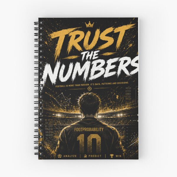 Aperçu de l'œuvre Trust The Numbers – Football Analytics Edition créée et vendue par FootProbability.