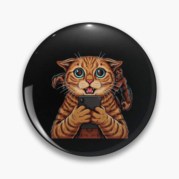 Item preview, Surprised Scared Cat Selfie Cute Cat Taking Selfie and Seeing Sasquatch designed and sold by Redgiant87x.