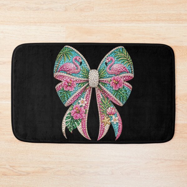 Item preview, Tropical Flamingo Bow Rhinestone Mosaic | Pink Flamingo Crystal Bow | Tropical Summer Gemstone Design | Beach Paradise Glam Graphic designed and sold by ColorSplash123.