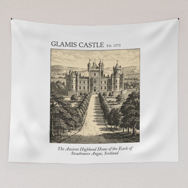 Item preview, Glamis Castle Vintage Engraving Art Print | Ancient Highland Home Earls of Strathmore | Angus Scotland Wall Decor designed and sold by Panom Suavichien.