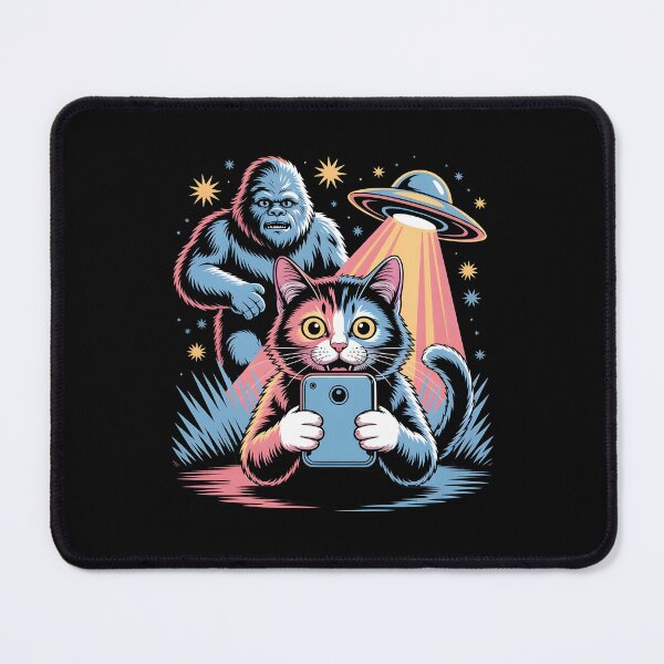 Item preview, Surprised Scared Cat Selfie Funny Cat Selfie for Bigfoot and Cat Fans designed and sold by Redgiant87x.