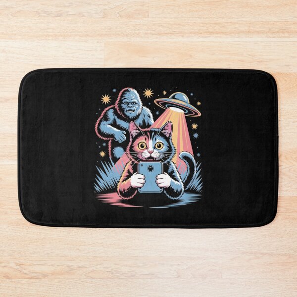 Item preview, Surprised Scared Cat Selfie Funny Cat Selfie for Bigfoot and Cat Fans designed and sold by Redgiant87x.