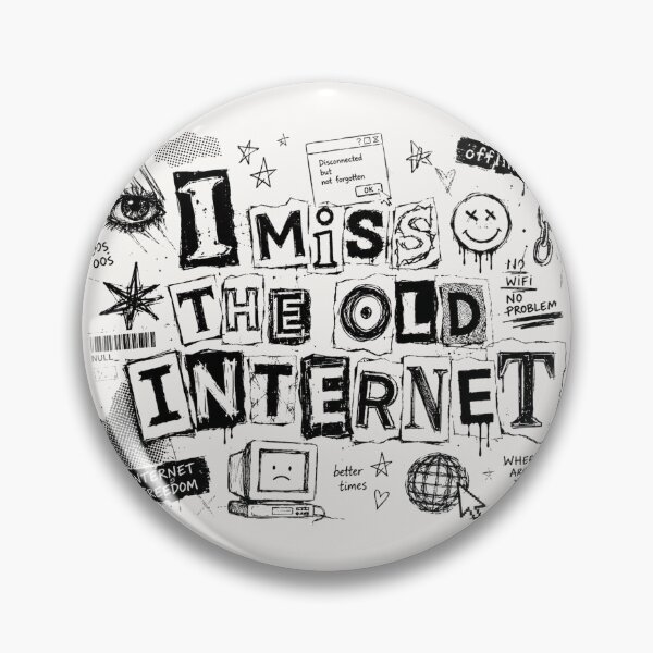 Item preview, I MISS THE OLD INTERNET | Y2K Webcore Collage Typography designed and sold by J&J's Creation.