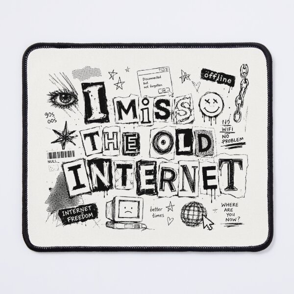 Item preview, I MISS THE OLD INTERNET | Y2K Webcore Collage Typography designed and sold by J&J's Creation.