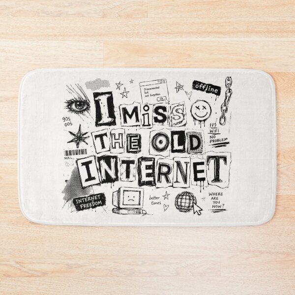 Item preview, I MISS THE OLD INTERNET | Y2K Webcore Collage Typography designed and sold by J&J's Creation.