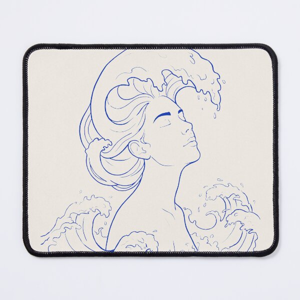 Item preview, Made of Saltwater and Second Thoughts | Ocean Soul Aesthetic Line Art designed and sold by Lumi-Bloom.