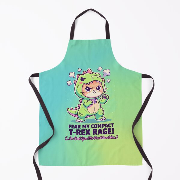 Item preview, Cute Cat T-Rex Dino Outfit - Fear My Compact T-Rex Rage! Or Just Give Me Head Scratches designed and sold by Juka-Arts-CC.